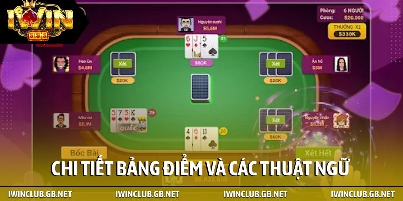 Chi tiết bảng điểm và các thuật ngữ