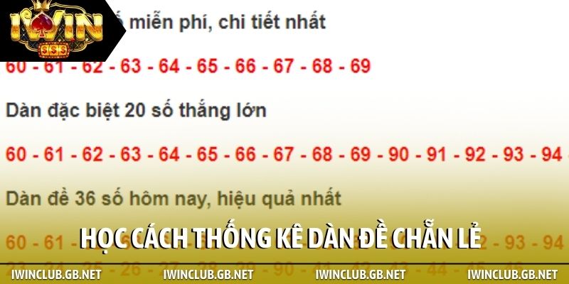 Học cách thống kê dàn đề chẵn lẻ