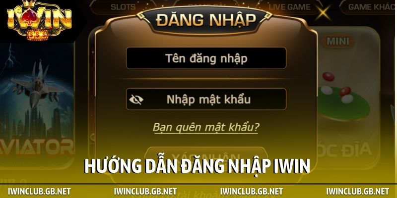 Hướng dẫn đăng nhập iWin